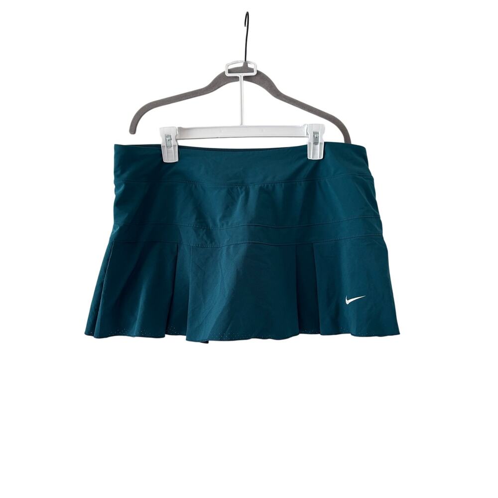 Nike Dri-FIT Teal Tennis Skort Skirt Built-In Shorts Women’s XL Athletic Golf - Picture 2 of 10